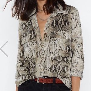 Nasty Gal snake print top
